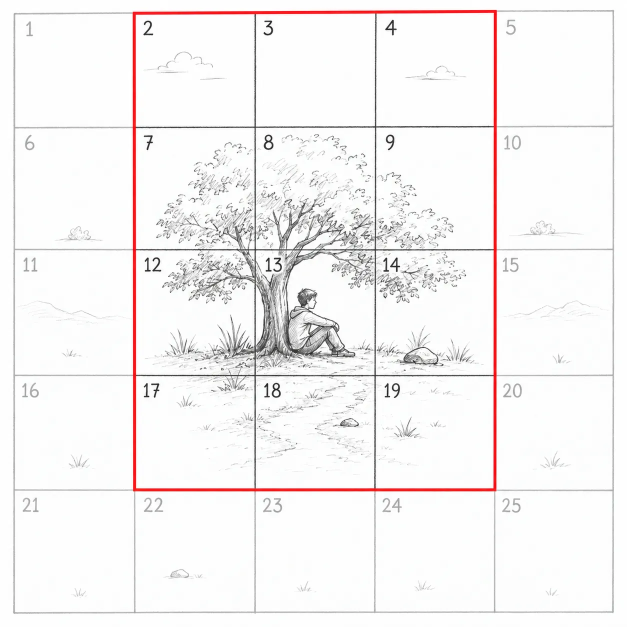Square social media crop example
